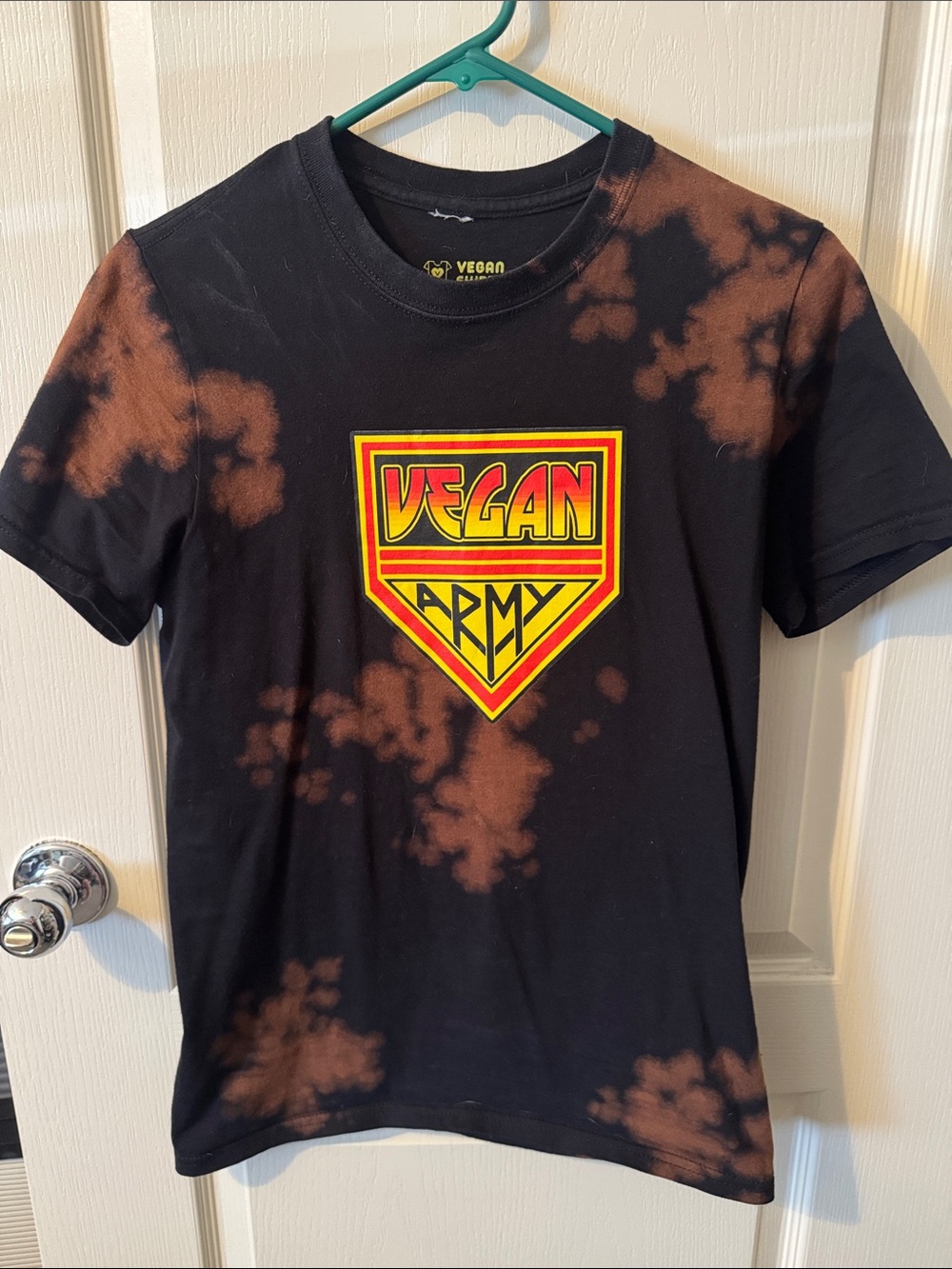 Vegan Black & Brown Tie-Dye Graphic Tee